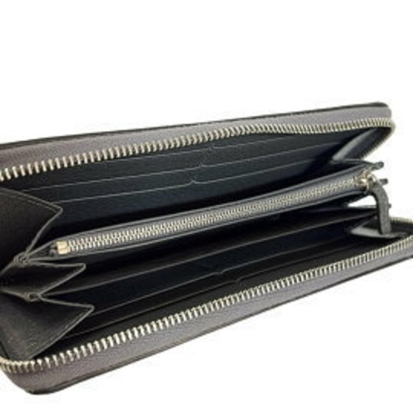 Gucci Gray Zip Black Offdia Leather Wallet - Picture 3 of 5